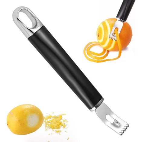 Pelapatate 2 in 1 per limoni - Grattugia per agrumi in acciaio inossidabile - Utensili da bar per cocktail - Accessori per cucina e ristorante (1/5)