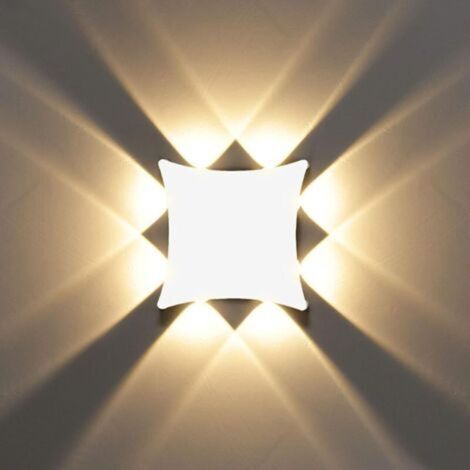 Moderne 8-W-LED-Wandleuchte, IP65 wasserdichte Aluminium-Wandleuchte für den Innen- und Außenbereich, geeignet für Badezimmer, Wohnzimmer, Schlafzimmer, Flur, Treppenhaus, Eingangsbereich, Veranda (We