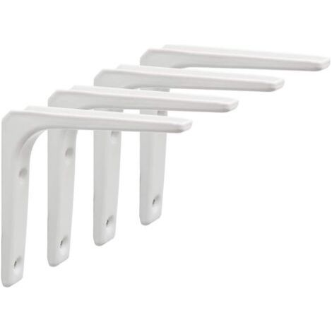 Ahlsen – Équerre de fixation murale 100mm x 100mm – Acier haute qualité avec peinture antirouille – Lot de 4 équerres charge lourde pour déco industrielle