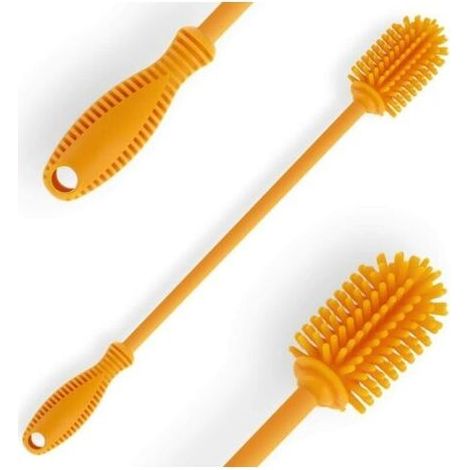 Brosse de Nettoyage en Silicone avec biberon à Long Manche, 31 cm sans BPA, pour biberon, Flacon à Vide, Gourde, Vase, verrerie, Parfait pour Les Petits Cols (Qté1) (1/5)