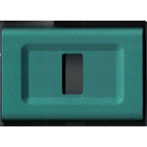 TrAdE Shop Traesio - Placchette Placche In Abs Serie Magic Elite Bticino Compatibili Color Copriprese - Verde Polvere -3 fori -
