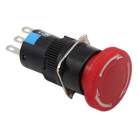 Includes Jiushi 16mm push button switch LA16-11ZS mushroom head red emergency stop switch (1/3)