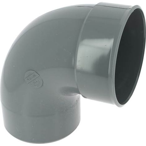 Nicoll – Coude mâle-femelle PVC 87°30 Ø160 mm – Raccord évacuation lisse – Hauteur 183 mm – Circonférence femelle anti-ovalisation (1/2)