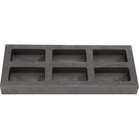 Moule à lingots en graphite résistant à l'usure, argent et or, haute température, 6 trous (1/5)