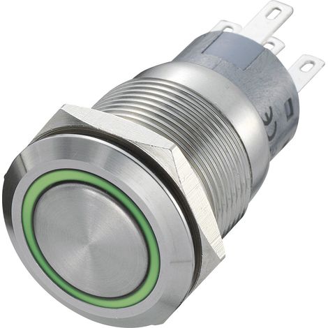 TRU COMPONENTS 702462 LAS1-AGQ-11E/R-G Vandalismusgeschützter Drucktaster 250 V/AC 5 A 1 x Aus/(Ein)