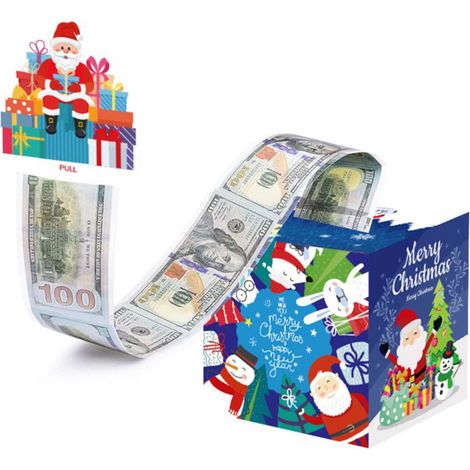 Boîte À Argent De Noël - Boîte À Surprise Avec Mécanisme De Tirage - Pour Cadeaux En Espèces - Rouge Et Vert - 1 Pièce (1/5)