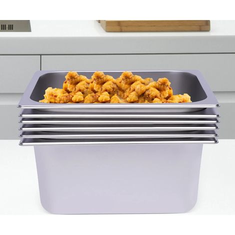6 x bacs gastronormes bacs GN 1/2 profondeur 150 mm adaptés pour chafing dish (1/5)