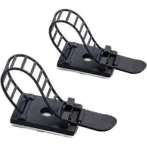 Organisateur de câbles de bureau (100 pièces), clips de fixation auto-adhésifs, support de câbles (1/4)
