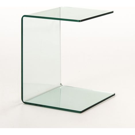 Table d'appoint carrée verre trempé Angela