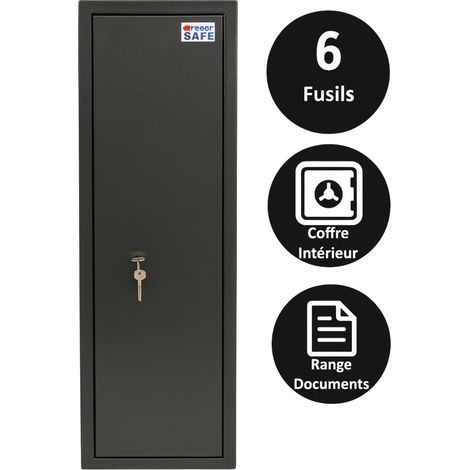 Armoire À Fusils Tresorsafe 6 Armes Serrure À Clés (1/5)