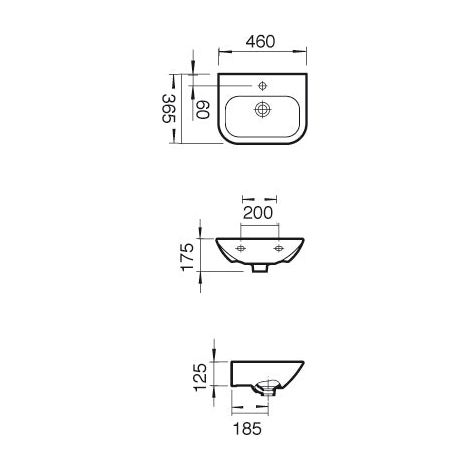 SANITANA NEXO Lavabo Mural 45 Blanco Brillo - ref: S10075217200000