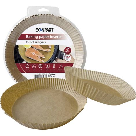 ScanPart 2910070002 Carta per friggitrice ad aria calda 16 cm rotonda, 100 pz