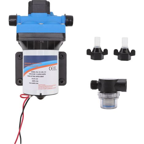 RV-Wasserpumpe, Hochleistungs-Selbstansaug-Wasserpumpe 12V DC G1/2 Außengewinde Überhitzungsschutz für Yachten Serie 42. (1/5)