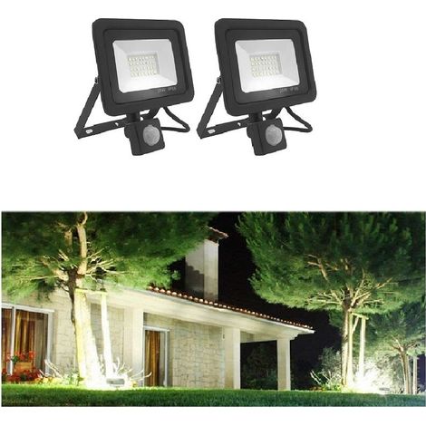 LED-Flutlicht mit Bewegungsmelder – 30 W, 2700 lm, 6000 K, wasserdicht IP66 (2er-Pack) (1/5)