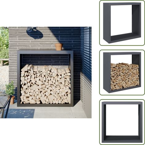 Brennholzregal Anthrazit 100x40x100 cm Stahl - Brennholzregal - Brennholzregale - Kaminholzregal - Feuerholzregal (1/5)