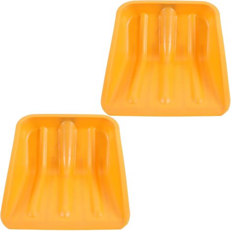 2 Pièces Tête de Pelle à Neige Large Capacité de Balayage Orange en Plastique Multifonctionnelle Outil Pratique pour Grumes et Neige pour Jardinage et Déblaiement de Boue (1/5)