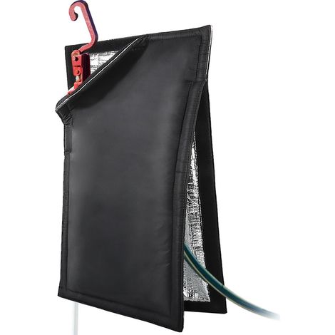 Protection antigel avec fermeture auto-agrippante, protection hivernale pour robinet extérieur, sac antigel, housse anti-poussière, 64 x 35 cm (1/2)