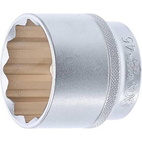 Douille pour Clé Douze Pans 12,5 mm (1/2) 46 mm - Acier Résistant - Précision et Durabilité, Pro - D-Work