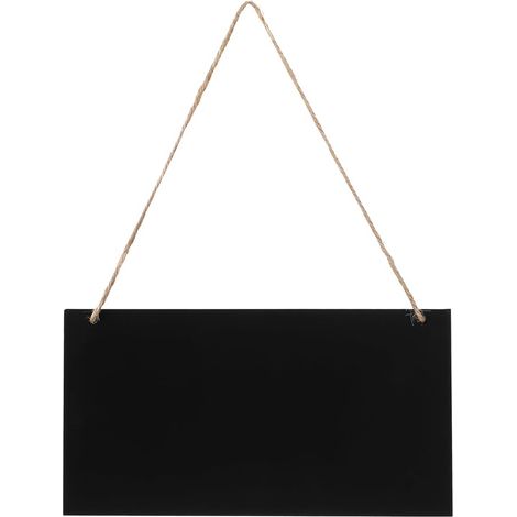 Removable MDF Rope Hanging Blackboard Decorative Notice Board for Messages Kitchen or Office 26 x 14 cm (1/5)