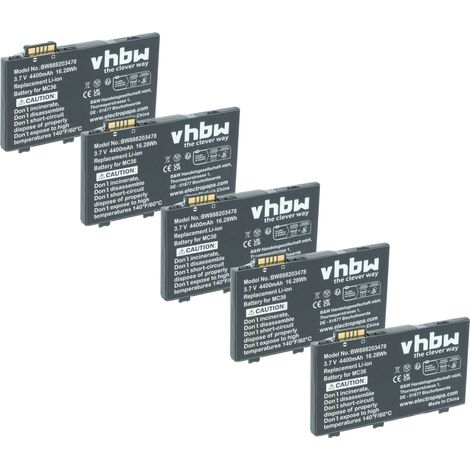 vhbw 5x batteria compatibile con Symbol MC36 computer portatile scanner PDA (4400mAh, 3,7V, Li-Ion) (1/5)