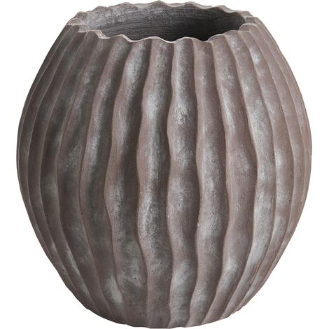 Maceta de cemento de jardín interior exterior 43 x 42 cm marrón Aussee (1/5)