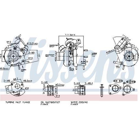Turbocompresseur, suralimentation Nissens 93796 ALFA ROMEO 1441100K0F 1441100Q0G