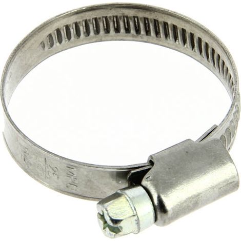 20 Colliers acier crémaillère emboutie bande pleine 9mm Ø25 à 40