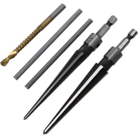 jeu d'alésoirs manuels argentés durables et pratiques de 5 à 16 mm (1/5)