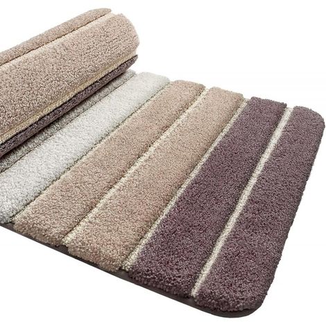 Rutschfeste Badematte, 40 x 60 cm, super saugfähig, maschinenwaschbar, aus saugfähiger Mikrofaser, beige (1/4)