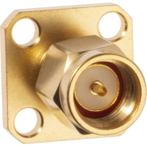 Connecteur coaxial RS PRO Femelle, Mâle Droit, raccordement A souder 50O Montage sur Platine ( Prix pour 1 ) (1/3)
