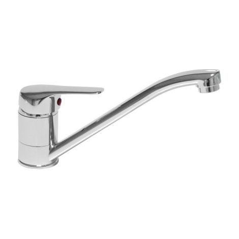 Rubinetto lavello monocomando ines monoforo in ottone cromo per lavello cucina
