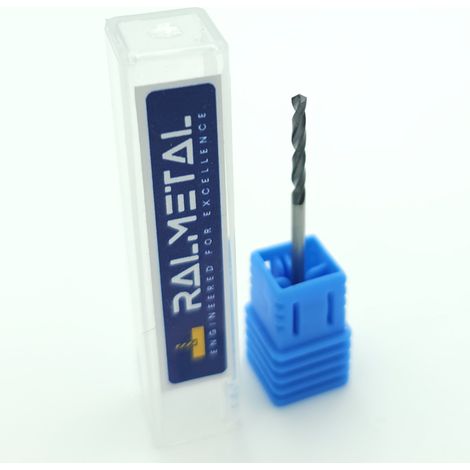 Broca de metal duro 2 x 15 x 38 mm AITiN 45 HRC (1/3)