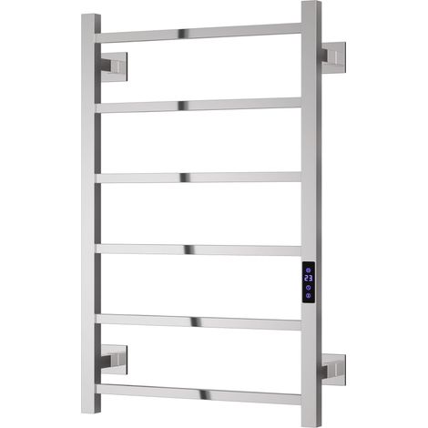 Reina Velino Electric Heated Towel Rail 800mm H x 500mm W - Polished (1/4)