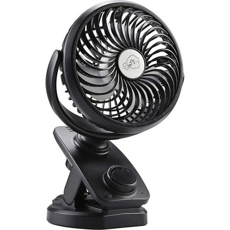 Ventilateur de Batterie à Pile,Ventilateur USB d'Oscillation Avec 4000mAH Batterie Rechargeable,Mini Ventilateur Portatif pour poussette, voiture, gymnase, bureau, extérieur, voyage, camping (1/5)