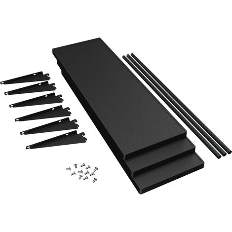Lifetime – Set x3 étagères pour abri de jardin – Renforcées en acier – Optimisation espace vertical – Kit complet d'installation – 60404