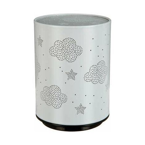 Proyector de nubes con luz nocturna, color gris, funciona con pilas, para niños.