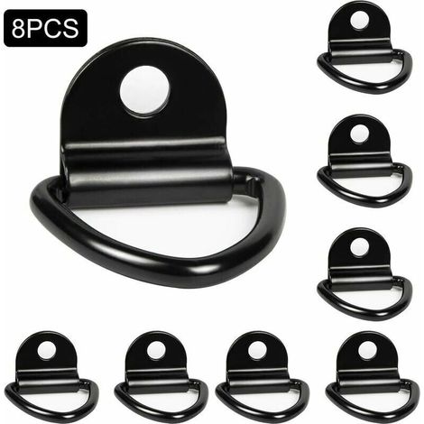 Lot de 8 anneaux d'arrimage robustes pour bateaux, camionnettes, camions, entrepôts (1/4)