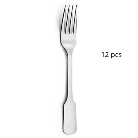 Fourchettes table - Lot de 12 - Acier inoxydable, Finition Standard - Epaisseur 2 mm, longeur 205 mm - Inox
