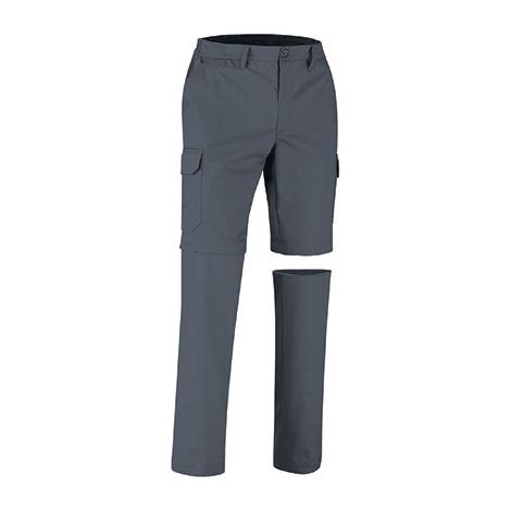 Pantalón desmontable multibolsillos VALENTO Livingstone tejido rip-stop S Gris cemento