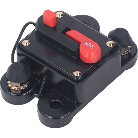 Disjoncteur à réarmement manuel 1/4 po, protection contre les surintensités, 12-48 V CC, pour moteur de véhicule, 80 A (1/5)