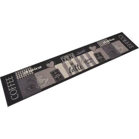 Tapis de cuisine lavable Tapis Salon Paillasson de cuisine impression café noir 60x300 cm velours BZTE637764 (1/5)