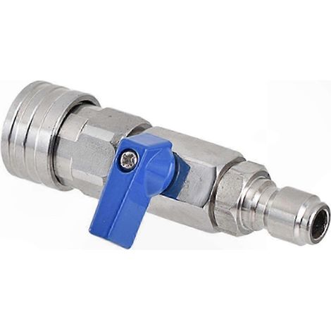 Raccord Rapide 3/8 NPT Vanne à Bille pour Nettoyeur Haute Pression, Compatible 4500 PSI, Kit Flexible (1/5)
