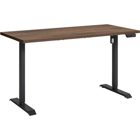 Scrivania Regolabile in Altezza Standing Desk con 4 Altezze Display e Motore 150x69 cm Noce Brera e Nero (1/5)