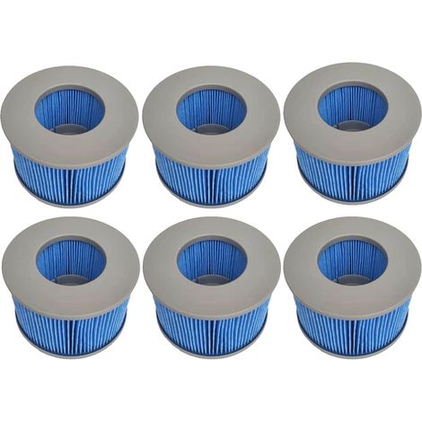 6-Piece Upgraded Edition Set for Mspa Inflatable Pools, Improved Version, Hot Tub Filter, Cartridge Pump for Spas and Inflatable Pools - 2020 Model and Newer (1/5)
