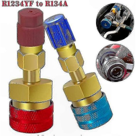 Adaptateurs à raccord rapide (lot de 2) pour connexion haute pression R1234yf vers R134a (1/5)