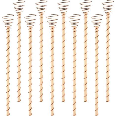 Lot de 10 tuteurs pour plantes électrocultures, antennes de jardin en fil de cuivre, antennes en fil de cuivre pour l'électroculture des plantes de jardin (1/5)