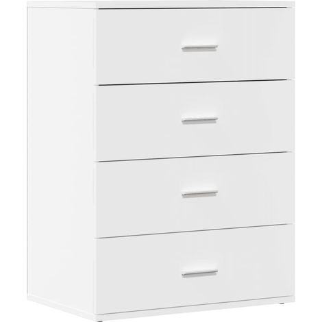 Credenza buffet cassettiera mobile contenitore organizer cucina soggiorno soggiorno 60 x 39 x 80 cm pannello composito bianco 020030376