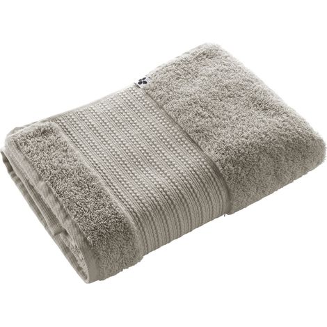 Drap de bain GARANCE 100% coton bio 600 g/m² 70x130 Beige Argile (1/5)