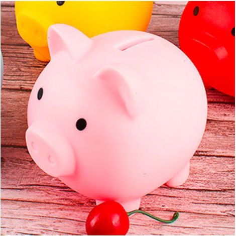 Grande tirelire en forme de cochon, rose clair, idéale pour les filles et les garçons, tirelire pour enfants, décoration parfaite pour la chambre de bébé, cadeau idéal et souvenir de naissance (1/2)