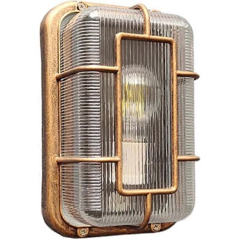Plafonnier extérieur de style industriel vintage, idéal pour abri de voiture, cuisine ou salle de bain. (1/5)